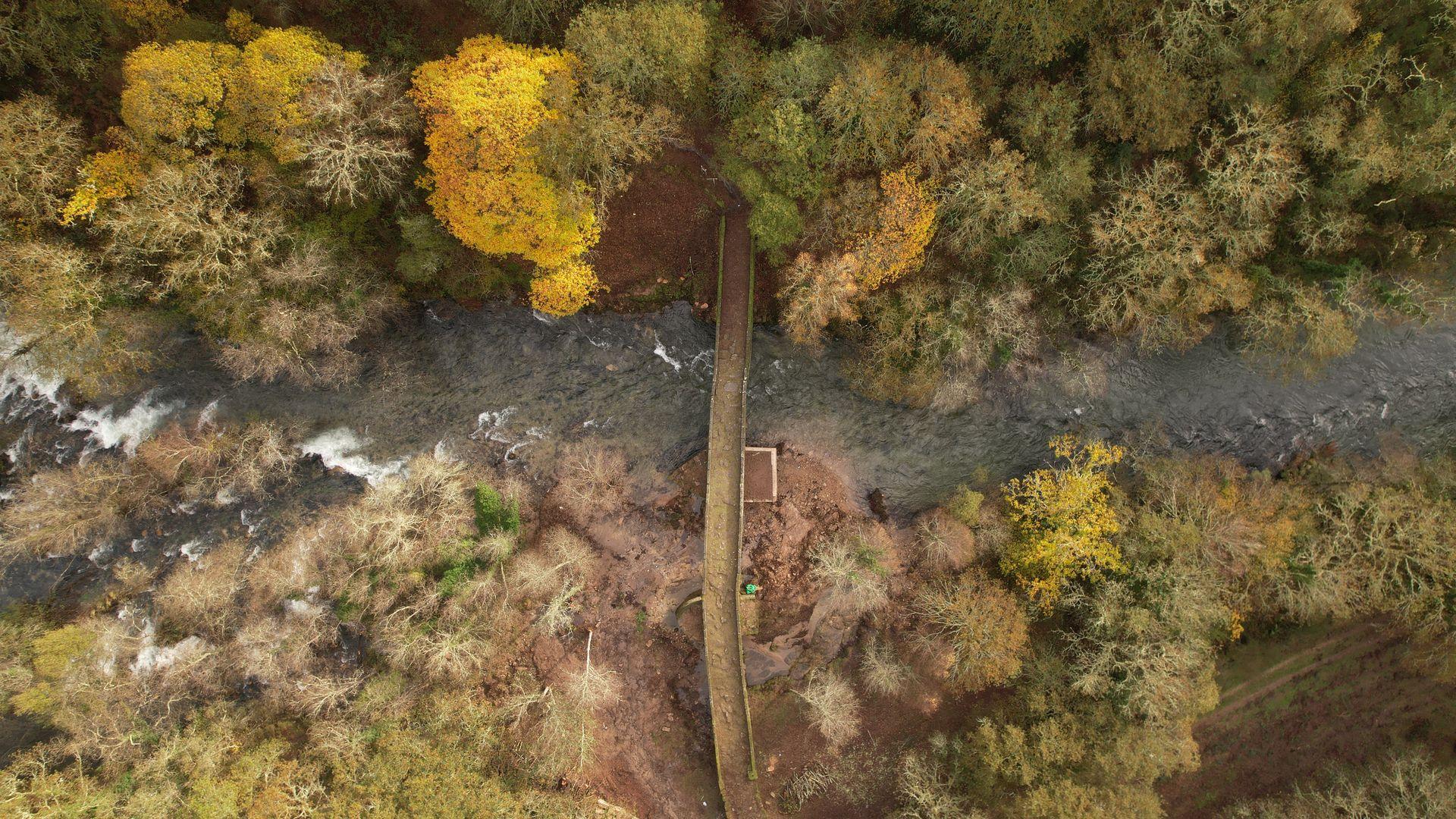 Vista aérea de patrimonio arqueolóxico de Galicia documentado por Navia3D
